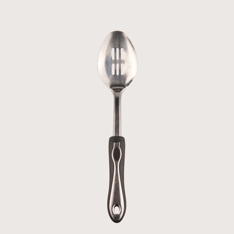 Serving Spoon, Slotted - black handle