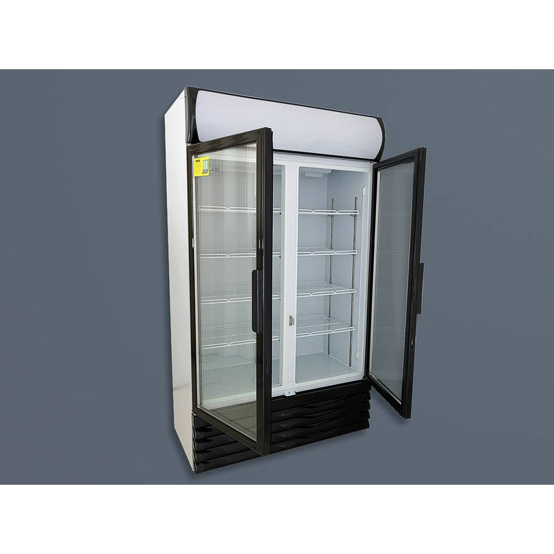 Double Glass Door Refrigerator