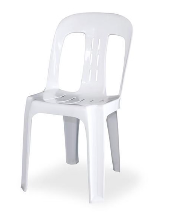 Plastic Resin Chair, White