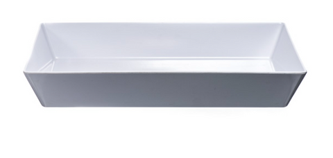 White Melamine Serving Dish, Medium