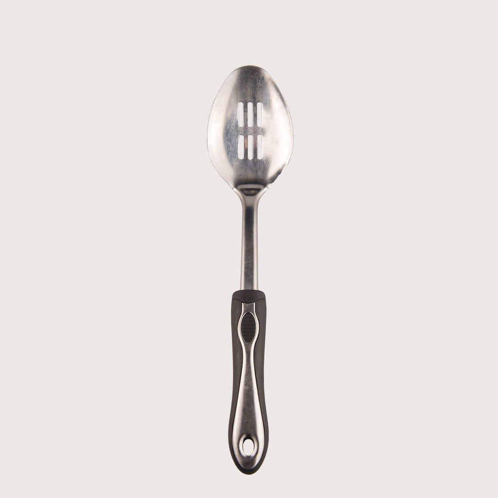 Serving Spoon - Slotted, black handle