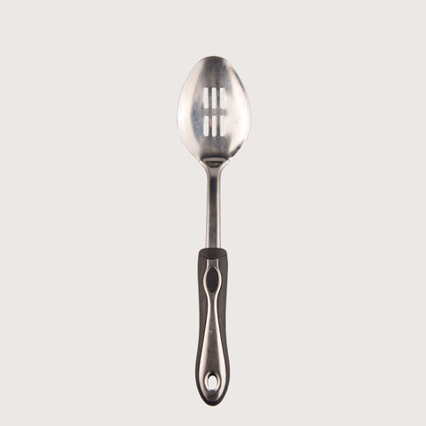 Serving Spoon - Slotted, black handle