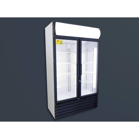 Double Glass Door Refrigerator